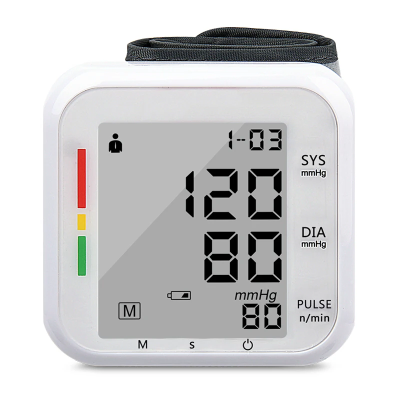 

Home Health Care 1pcs Digital Lcd Upper Wrist Blood Pressure Monitor Heart Beat Meter Machine Tonometer for Measuring Automatic