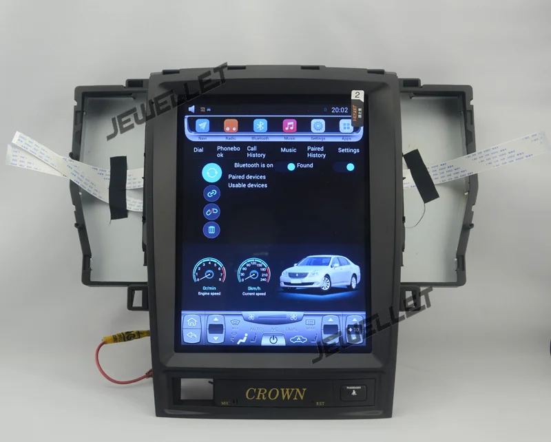 Top 10.4" tesla style vertical screen Quad core Android 6.0 Car stereo GPS navigation for Toyota Crown 2003-2008 10