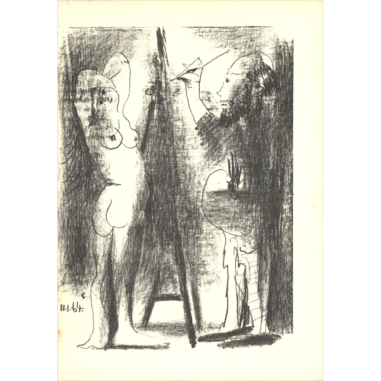 Pablo Picasso - Le Peintre et son modele (Lg) - 1964