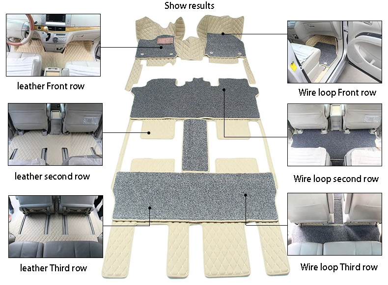 Автомобильные коврики Роскошные-объемные кожаные коврики ковровые вкладыши автомобильный коврик интерьер автомобиля специальный модифицированный для Toyota Previa Estima