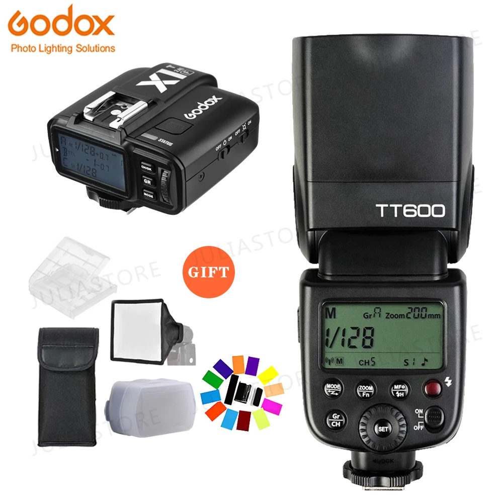 

Godox TT600 2.4G Wireless Camera Flash Speedlite + X1T-C/N/F Transmitter Wireless Flash Trigger for Canon Nikon Fujifilm Olympus