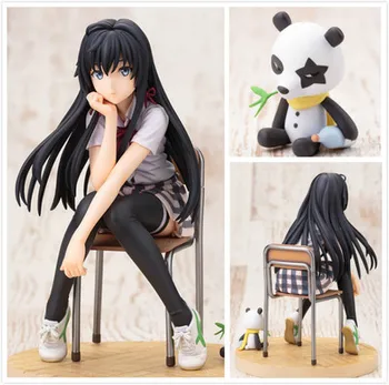 

14cm Height Yukinoshita Yukino Sitting with Chair School Girl Action Figure Model