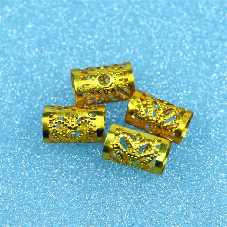 50pcs 15mm 8 colors Mixed Beads Adjustable Hair Braids Dreadlock Beads Adjustable Hair Braid Rings Cuff Clips Tubes Jewelry