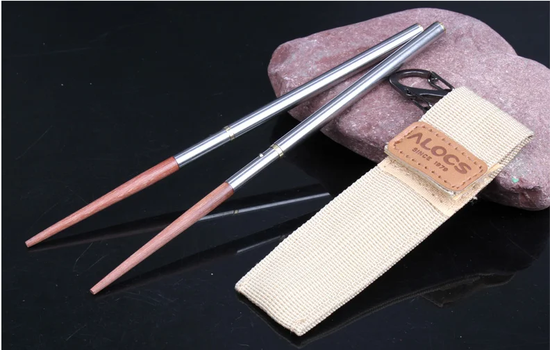 Alocs Outdoor Portable Folding Chopstick 25g Camping Tableware