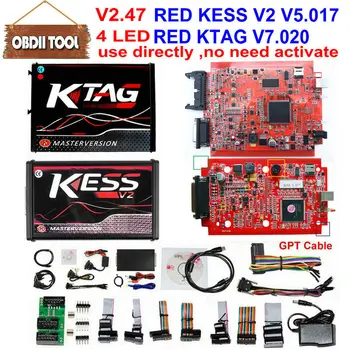 

Online EU Red Kess V2 V5.017 V2.47 OBD2 Manager Tuning Kit KTAG V7.020 V2.25 4 LED BDM Probe Adapters K-TAG 7.020 ECU Programmer