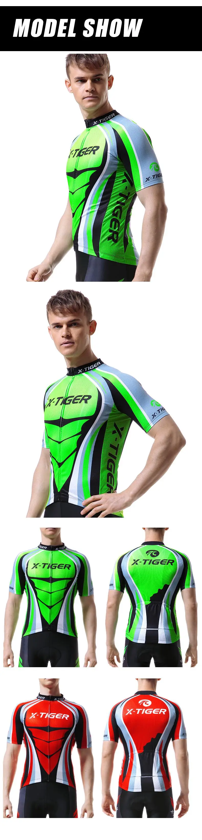 X-TIGER мужские веломайки 2019 MTB дорожный велосипед Трикотажные изделия с коротким рукавом велосипед рубашки Велоспорт одежда Дышащие
