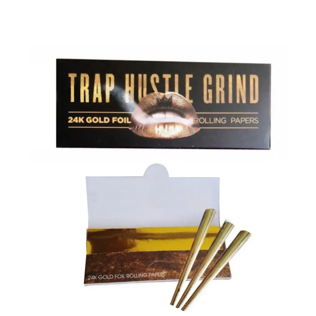 

Hot Sale 24K Golden Foil Paper Pre-Rolled Golden Foil Paper Natural Organic Cigarette Rolling Papers Smoking Accessories