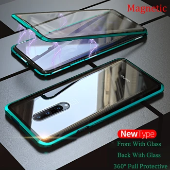 

For Huawei Nova 5 Magnetic Case Nova5 Front+Back double-sided 9H Tempered Glass Case for Huawei Nova 4 Nova4 Metal Bumper Case