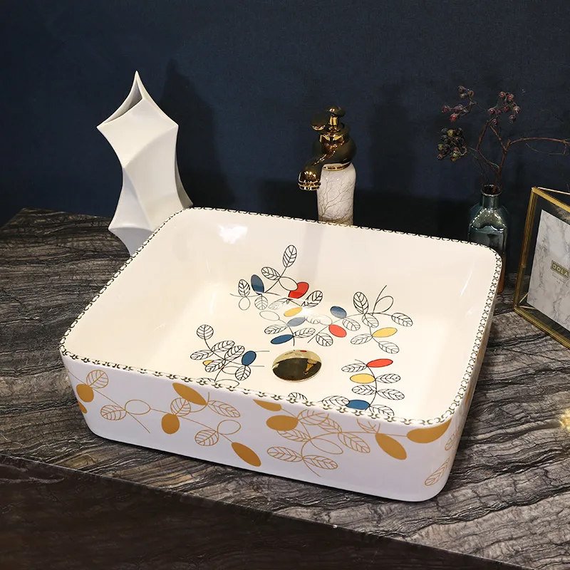 Countertop bowl art porcelain Ceramic bathroom sink wash basin (1)