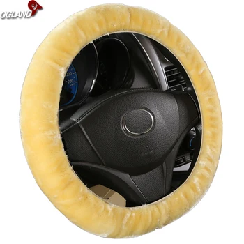 

Hotsale Classic Pretty Faux Wool Shrink Car Styling Steering Wheel Covers for Fluffy Color Auto Parts Handle