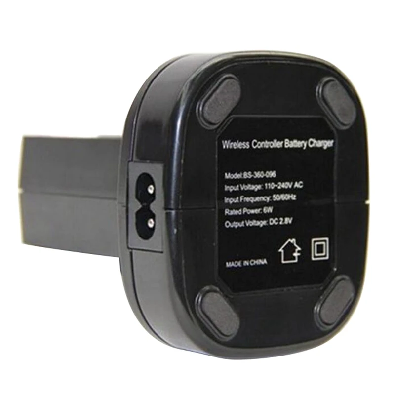 FULL-Dual Charger Dock Station With 2Pcs 4800Mah Rechargeable Battery Led Charging Light For Xbox 360 Controller Us Plug