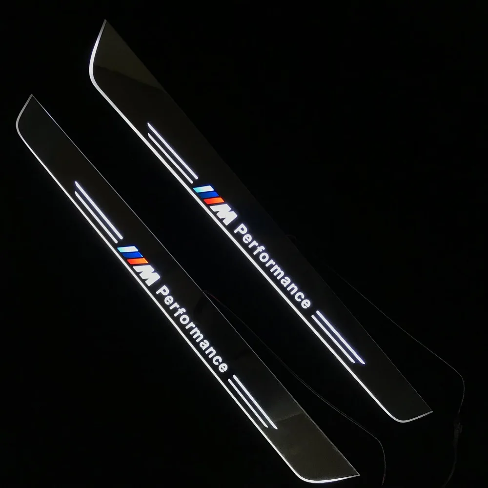 

RQXR led moving door scuff for BMW Z4 dynamic door sill plate flat lining overlay Flow/still light, 2pcs