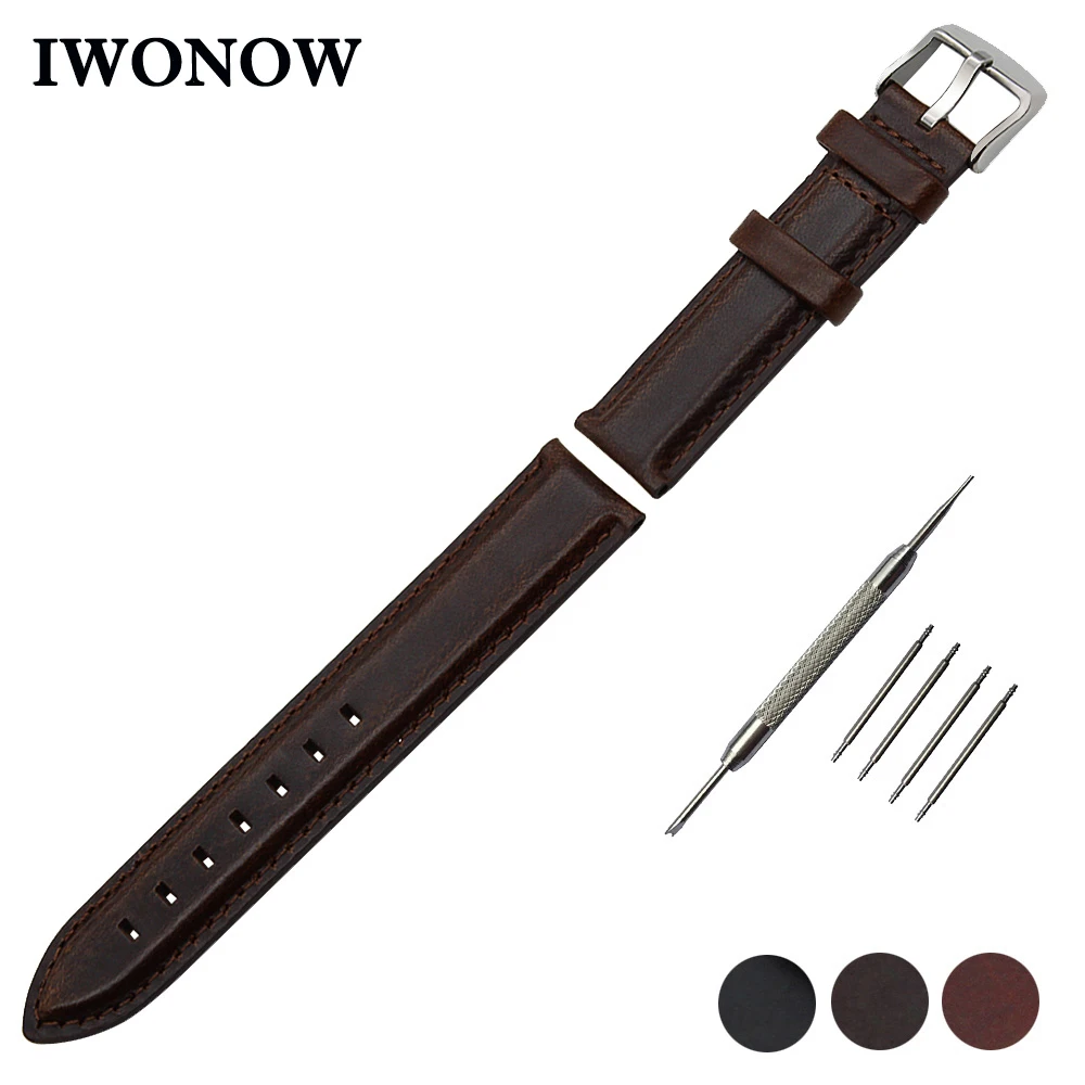 Genuine Leather Watch Band 13mm 18mm 20mm for Tissot 1853 T035 PRC 200