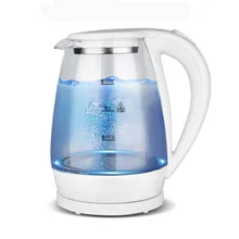 2L Glass Electric Kettle Auto-Power Off Water Boiler Glass Blue Light Heating Kettles Stainless Steel Anti-hot Electric Teapot dmwd household electric kettle stainless steel water heating kettle insulation against hot teapot boiler pot 1500w 220v 2l eu us