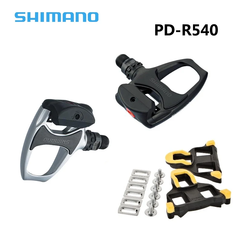 

Shimano PD R540 Self-Locking SPD Pedals Components Using for Bicycle Racing Road Bike Parts r540 pedal With SH11 Cleats inside