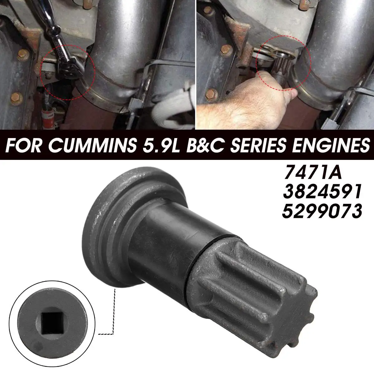 

Car Engine Barring Tool For Cummins for Dodge Pickup 5.9 6.7 B C Series Flywheel Diesel