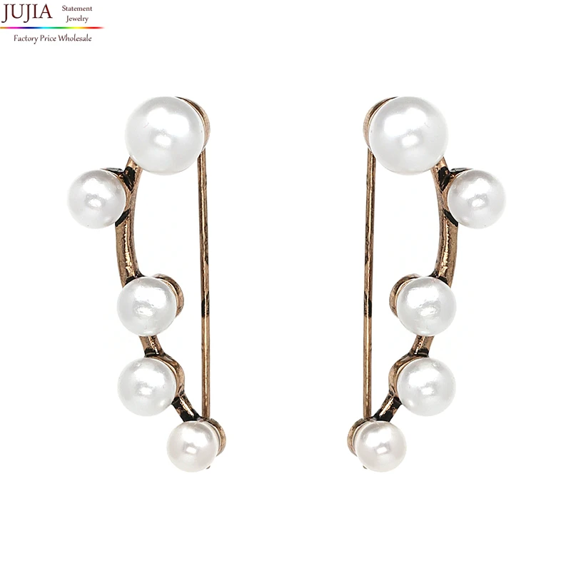 

New 2019 Brand Stud Earrings New Design Unique simulated pearl Jewelry for Women Earrings jewelry