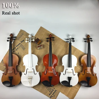 

Beginner's Adult 4/4 Exercises Violin Tilia Five Colors Optional Decoration Stage Props Factory Direct Selling