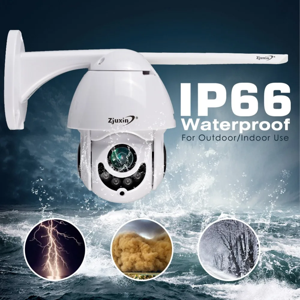 Zjuxin Беспроводная ip-камера Wi-Fi 1080 P 2MP домашняя surveilance камера hd Открытый 360 CCTV PTZ безопасность Onvif наблюдение ipCam