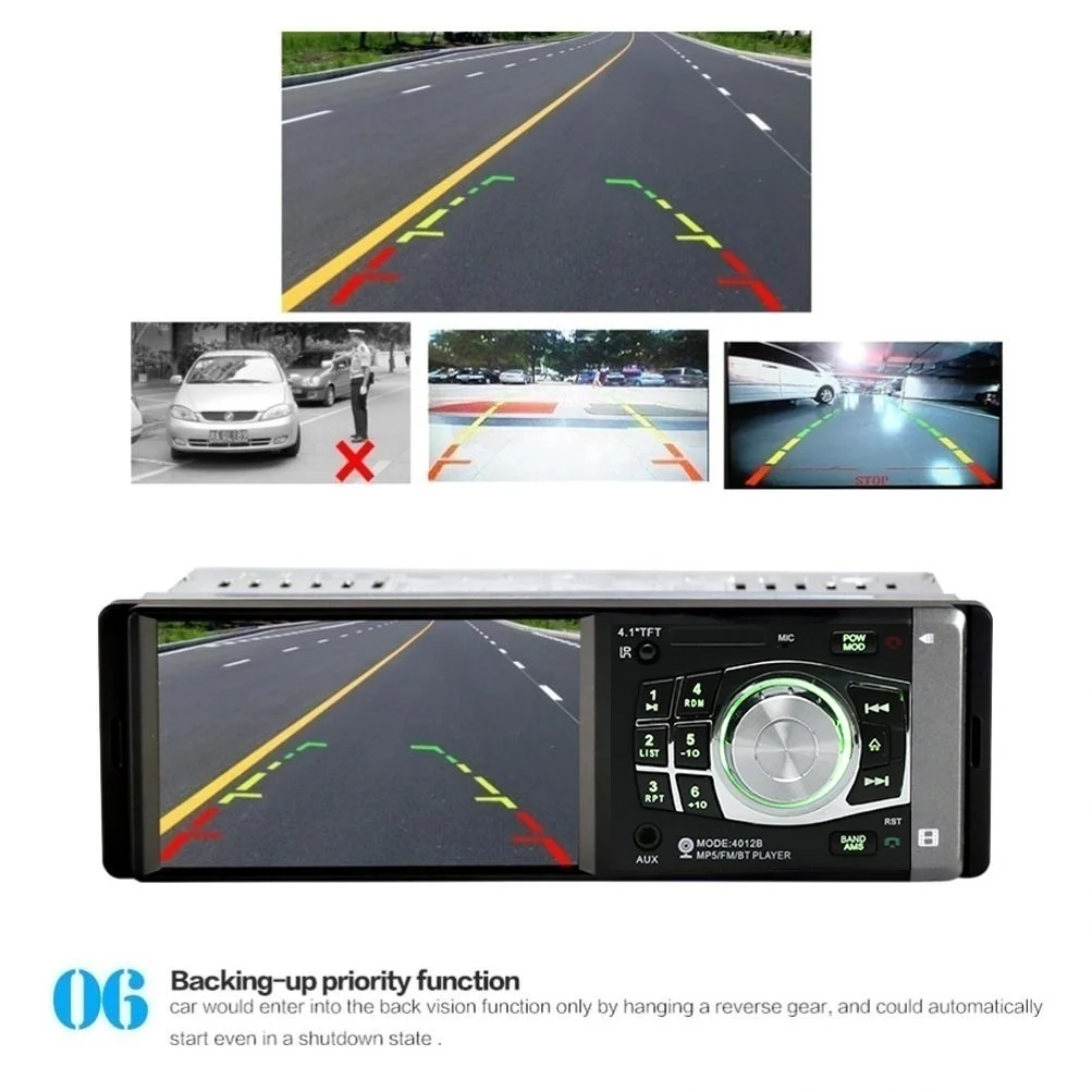 4," 1 Din HD Bluetooth MP5 FM радио Aux Управление дистанционного управления автомобильный стерео автомагнитолы