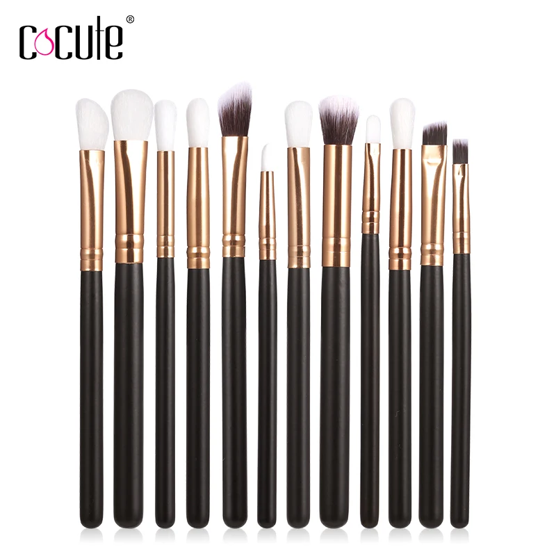 

Cocute 12Pcs Beauty Makeup Brushes Set Foundation Powder Blush Eyeshadow Multipurpose Soft Hair Cosmetic Make Up Brush Tool Kit