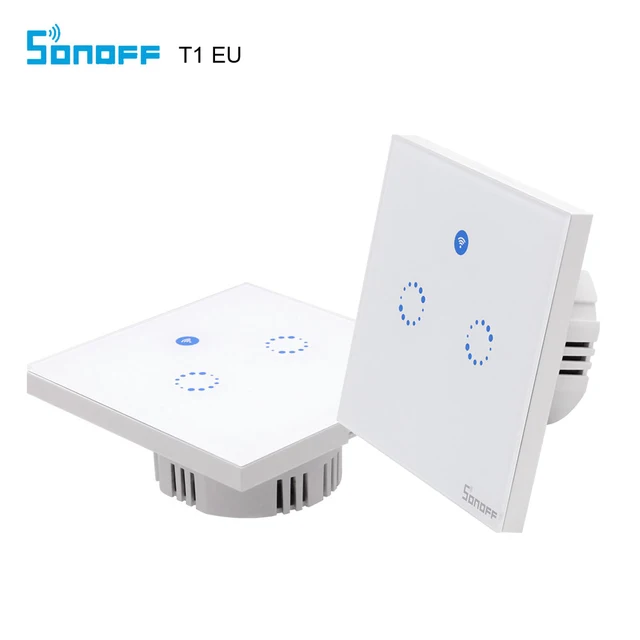 Sonoff T1 Smart Wifi Wall Touch Eu Light Switch 1 Gang 2 Gang Touch Wifi 433 Rf App Remote Smart