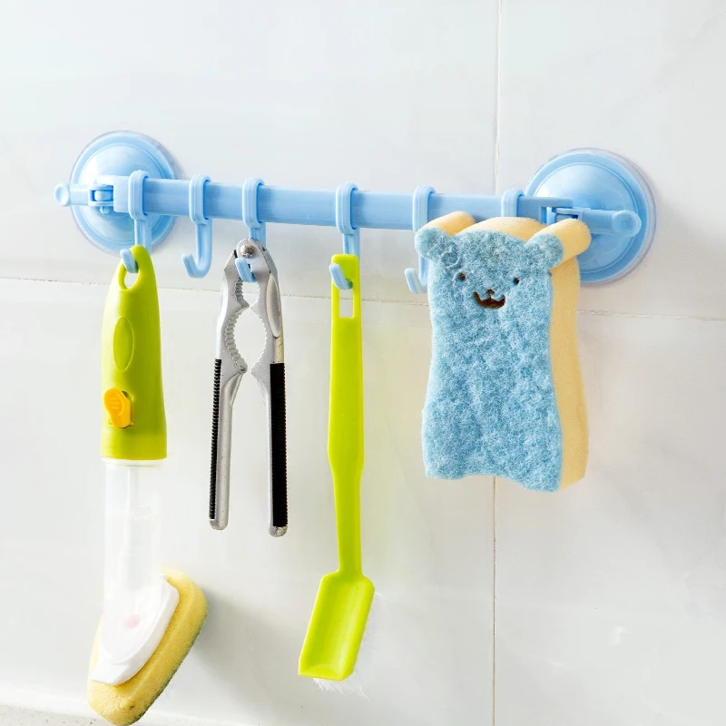 Plastic Corner Shelf Suction Cup Shelf Towel Hooks Shower Wall Mounted Bathroom