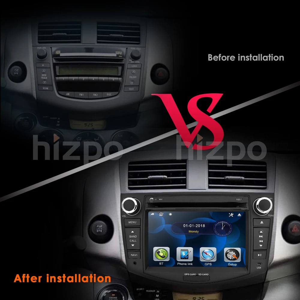 Perfect Car Multimedia Player Navigation Head Unit For Toyota RAV4 2006-2011 Radio DVD Player GPS Stereo 8GB Map+HD Camera Mirror Link 3