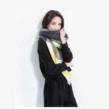 Lady Women Double Sided Blanket Wrap Shawl Plaid Cozy Pashmina Scarf Luxury Brand font b Tartan