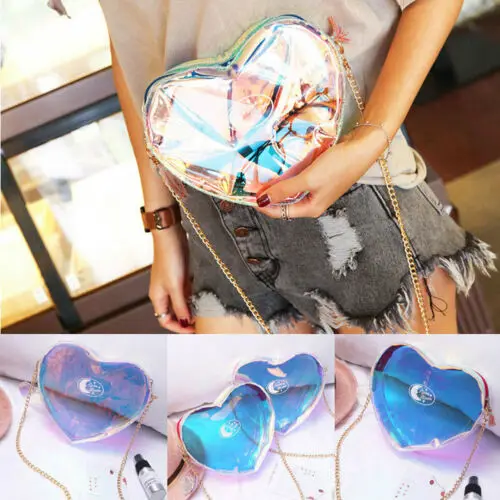 

Women Colorful Makeup Laser Bag Mini Purse Wallet Holographic Clutch Fashion New
