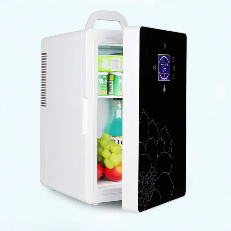 16L 220v 12v Dual core LCD Display Mini Car Fridge ABS Multi Function
