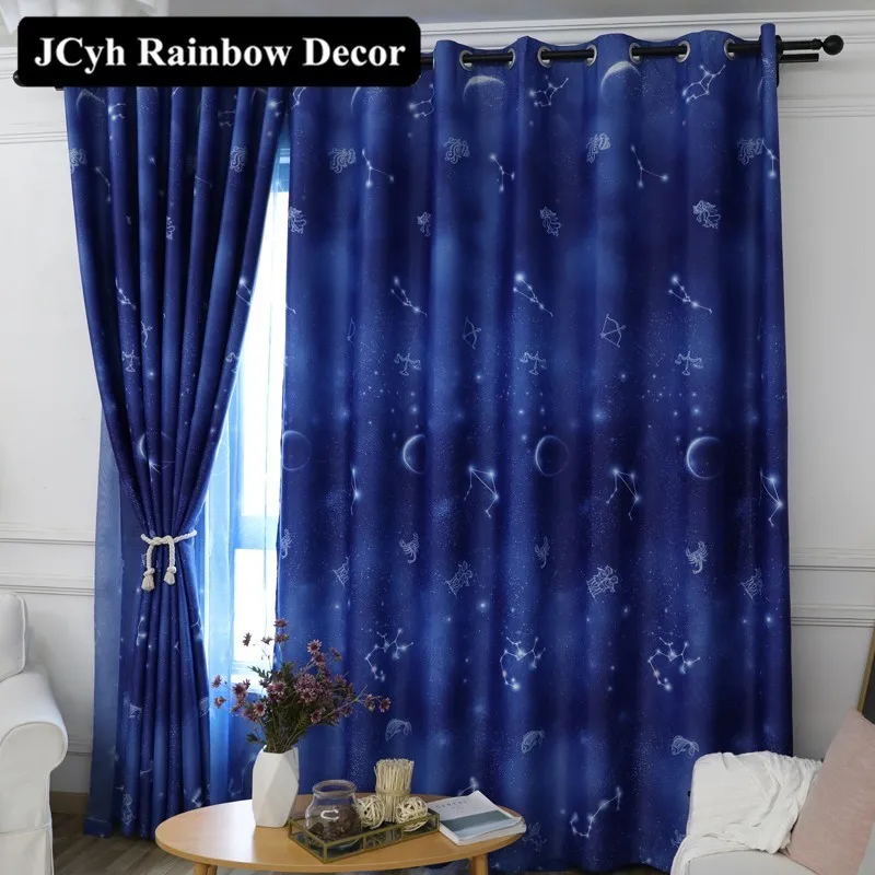 95% затемненные синие затемненные занавески для гостиной, современные шторы в спальню для окон, занавески, ткань Cortina