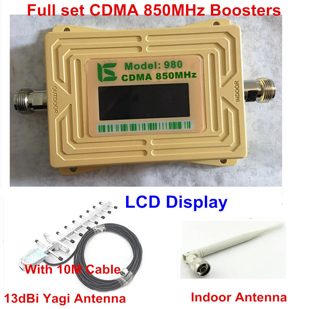 

Full Set LCD Screen GSM CDMA 850 Mhz 850MHz Repeater Booster Cell phone Mobile Signal Repeater Amplifier & Yagi Antenna