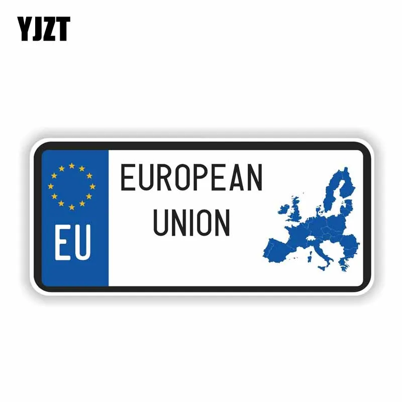 

YJZT 15.3CM*6.6CM Personality European Union Car Sticker Decal Motorcycle Reflective Accessories 6-1625