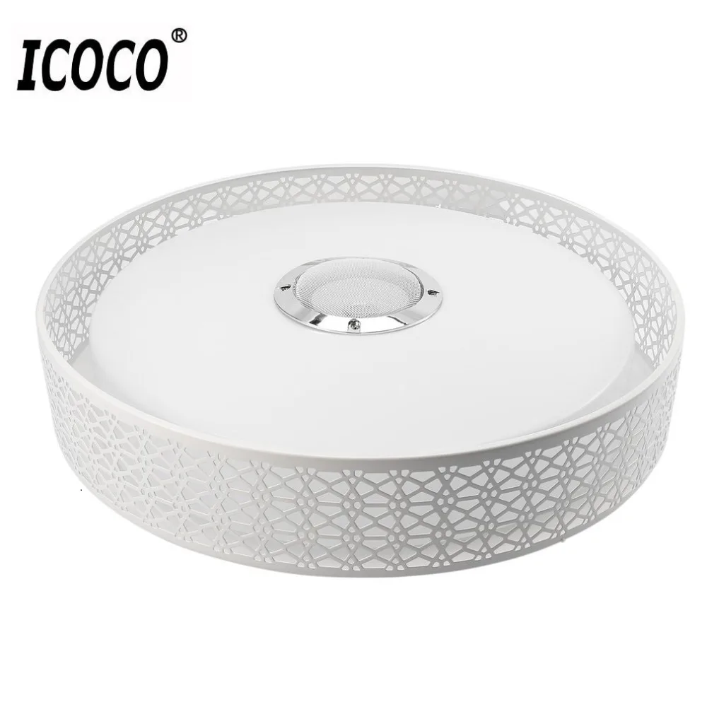 

ICOCO Smart Music LED Ceiling Light Bluetooth 4.0 Control Music & Color Changing Surface Mounted Lamp with Timer APP Control