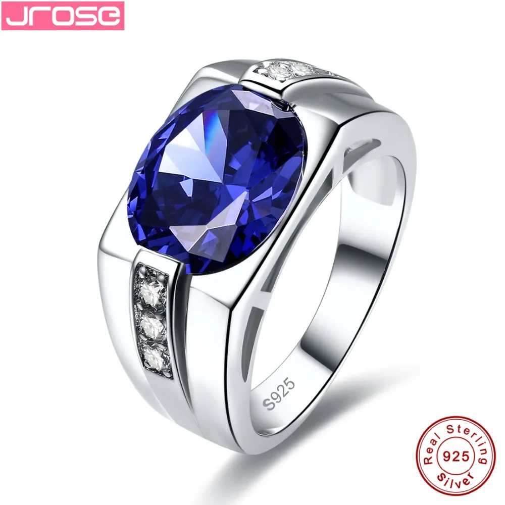 Jrose роскошное обручальное кольцо с камнем 7.85ct для мужчин Настоящее серебро 925