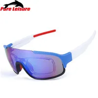 PureLeisure клип на очки для рыбалки Gafas Polarizadas Pesca для рыбалки альпинистские походные очки для бега 1 комплект 3 объектива - Цвет: BLBW