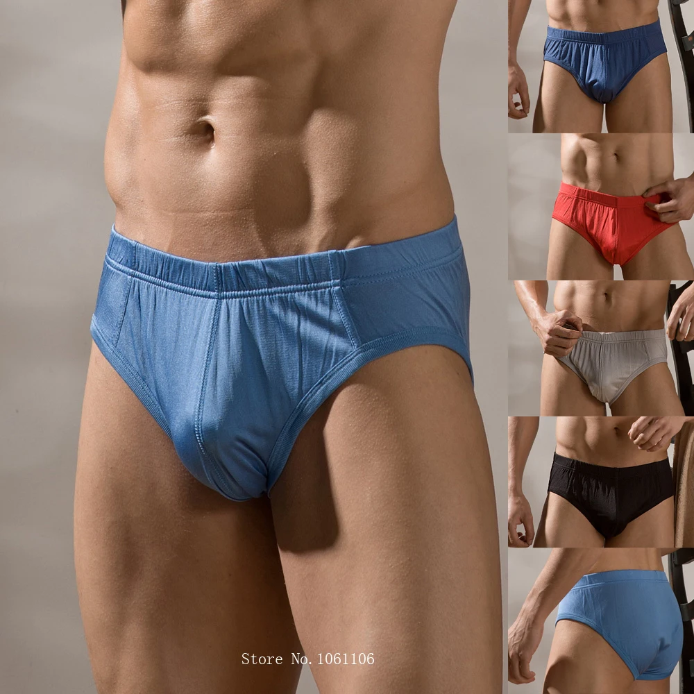 Breathable 100 Silk Mens Briefs Brief Underwear Shorts Mid rise M/L/XL