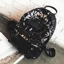 Женщины Полный Блестки Рюкзаки Плечи Мешок Блестящие Sparkly Bling Рок Путешествия Двухместный Strappy Молния Клуб Прохладный Punk Gothic Сумки Новый
