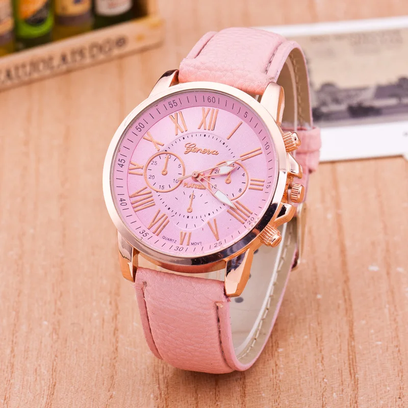 Quartz Wristwatches Woman Watches Luxury Stylish Watch Three-Eye Double-Faced Roman Digital Belt Watch Womens Wristwatch Antique