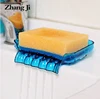 Cascada jabón plato de plástico accesorios de baño de drenaje de la caja de jabón de ducha drenaje del soporte para esponja de fregadero de cocina ZJ121 ► Foto 2/6