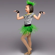 Ограниченное по времени предложение-жюстокор, гимнастический купальник Купальник Зебра для латиноамериканских танцев для девочек Костюмы одежда профессиональные костюмы