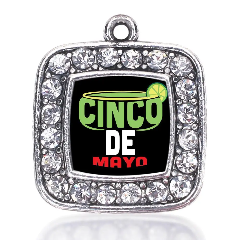 CIDP FIGHTER CINCO DE MAYO COEXIST квадратный Шарм в античном стиле посеребренные ювелирные