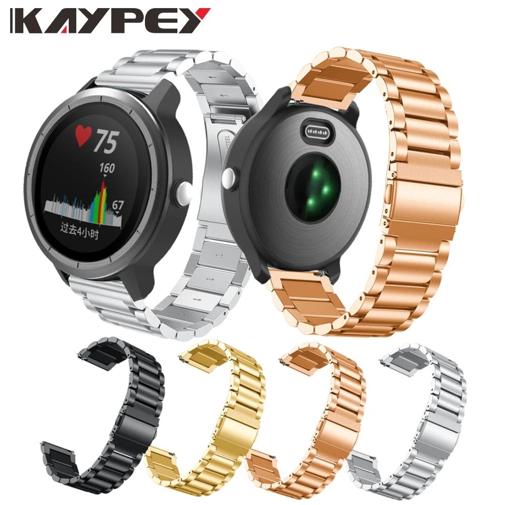 

20mm watchband Stainless steel Wristband for Garmin Vivoactive 3 Watch band bracelet Replacement Strap for Garmin Vivoactive3