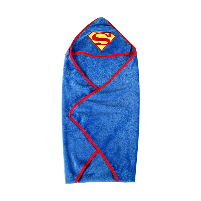 Халат для новорожденного Супермен Бэтмен детское одеяло с капюшоном банное полотенце для новорожденного мягкая ткань