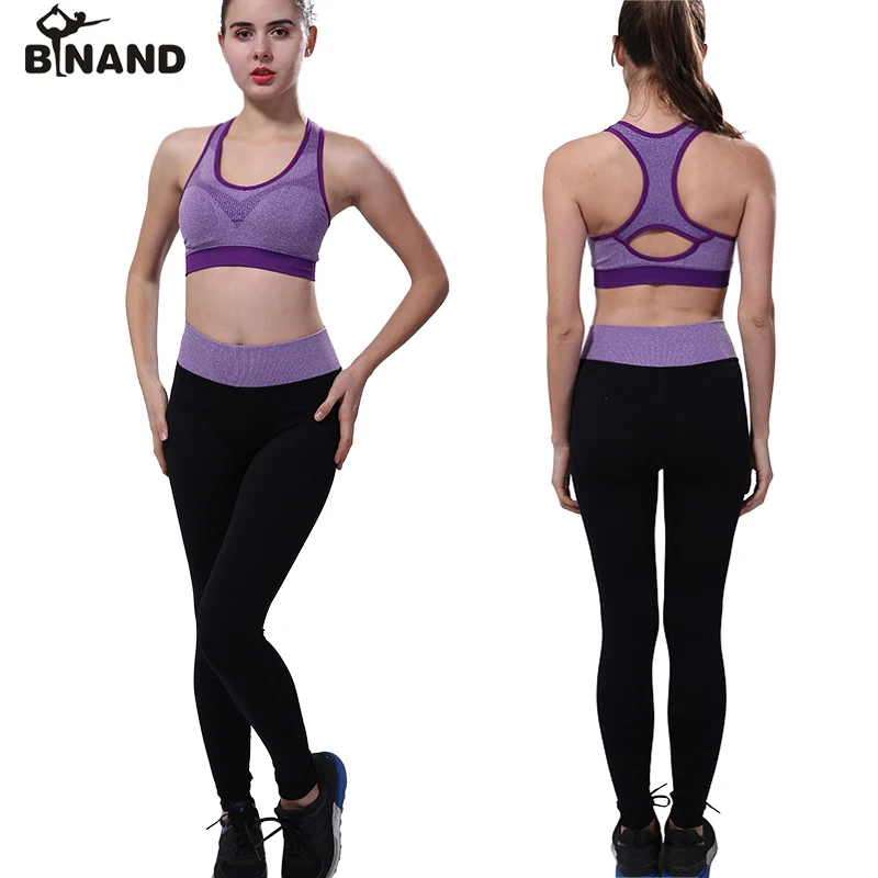 BINAND Women Sportswear High Impact Shockproof Sports Bra+Elastic