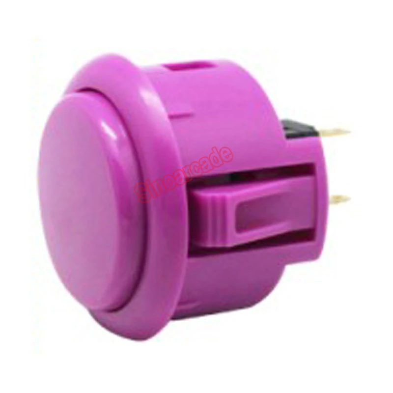 6 шт./лот Sanwa OBSF-30 кнопка для аркадных DIY частей шкафа 13 цветов - Цвет: Purple
