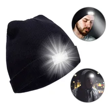 5 светодиодный шляпа с подсветкой Спорт на открытом воздухе Атлетическая Ткань Путешествия зима теплая вязаная шапка для пеших прогулок охота рыбалка кемпинг