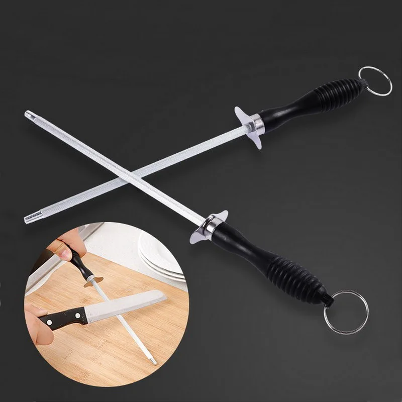 Stainless steel knife sharpener Sharpening Rod with ABS Handle Honing