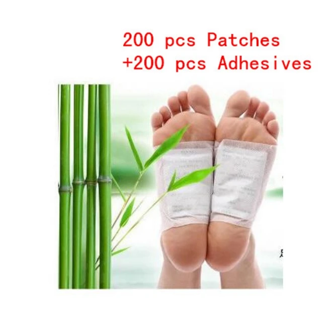 

400 Pcs/lot Detox Foot Patches Pads Body Toxins Feet Cleansing Herbal Adhesive (200pcs Patches+200pcs Adhesives) Health Care